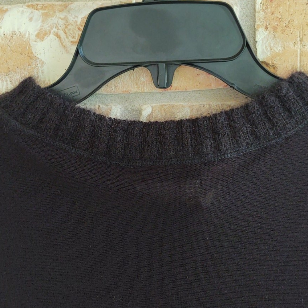 Fuzzi Sheer Long Sleeve Wool Top - Picture 6 of 7